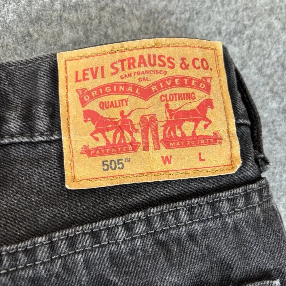 Levi's Jeans Men's 48x34 (44x33) Straight Leg‎ Black Denim Baggy Streetwear